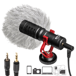 Micrófono de cañón PodCast Vlogger condensador cardioide BY-VG330, 76dB SPL, alámbrico, negro
