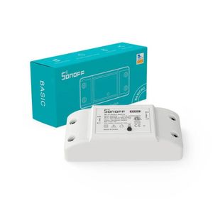 Interruptor inteligente Sonoff BasicR2, Wi-Fi, control remoto, 2200W, blanco