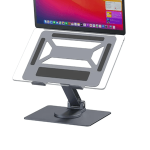 Soporte multifuncional para laptop 17" Vilbon, giro 360°, 5 puertos USB, gris