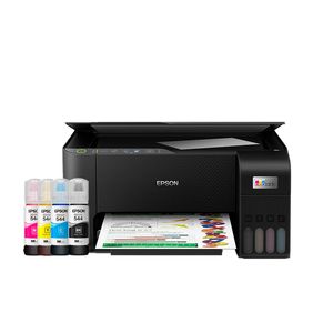 Impresora multifuncional Epson EcoTank L3210 alámbrica, USB, inyección de tinta, con tanques recargables