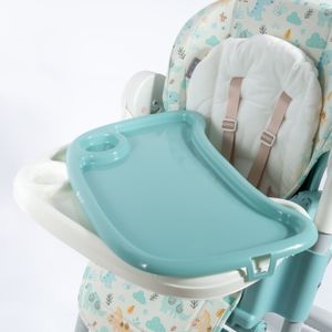 Silla de comer para bebé plegable, graduable, verde