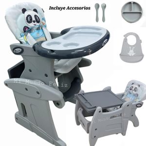 Silla de comer para bebe, reforzada, acolchada, con accesorios,