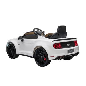 Carro a batería deportivo Ford Mustang con pantalla blanco licenciado