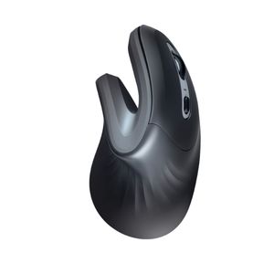 Mouse vertical inalámbrico ergonómico Santofa S1480 conexión USB, 1600 DPI, recargable, negro