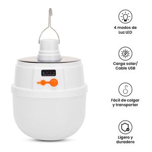 Foco recargable led portátil 4 modos de iluminación (reempacado)