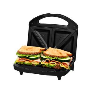Sandwichera Imaco IST101N 750W, para 2 panes, antiadherente, negra