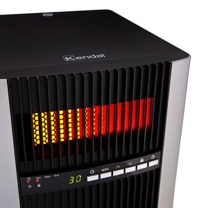 Calefactor infrarrojo KENDAL KPH-96T, cobertura 30m2, potencia 1500W, temporizador digital, negro