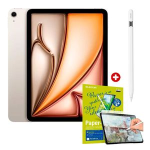 iPad Air 11" Chip M3 Wi-Fi 128GB, cámara principal 12MP, frontal 12MP + Pencil genérico, starlight