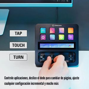 Stream Deck ElGato + Plus 8 teclas LCD, personalizables, negro