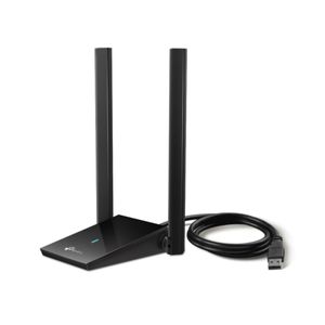 Adaptador USB TP-Link Archer TX20U Plus, Wi-Fi 6 AX1800, antenas de alta ganancia, negro