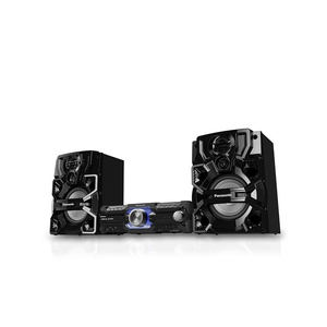 Equipo de sonido minicomponente Panasonic, karaoke, bluetooth, ecualizador, radio FM, iluminación, 2000W, negro -  SC-AKX730PUK