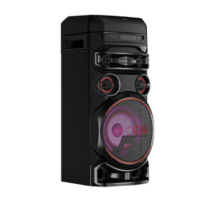 Parlante torre de sonido LG XBOOM, bluetooth y karaoke, luz led, 1000W RNC7 + Micrófono, negro