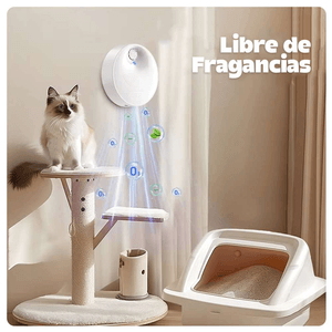 Eliminador automático de olores con sensor inteligente y luz LED, recargable, ideal para mascotas y hogar