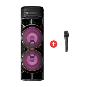 Parlante Torre de Sonido LG XBOOM RNC9, 1800W, bluetooth, karaoke, luz led, Wireless, puertos USB + Micrófono
