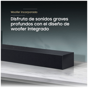 Barra de sonido soundbar Samsung 2.0 CH, bluetooth, 4 altavoces, negro - HW-C400/PE