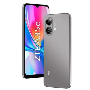 Celular  ZTE A35e 4G, 2GB RAM, 64GB, cámara principal 8MP, frontal 5MP, 6.52", gris