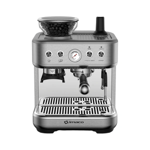 Cafetera expresso Imaco 15 bares, 1770W, semiautomática, acero inoxidable - ECMG1570