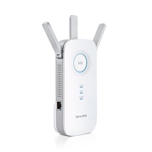 Extensor de red TP-Link RE450 Wi-Fi AC1750, doble banda, 3 antenas externas y puerto Gigabit, blanco