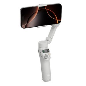 Estabilizador DJI Osmo Mobile 7 gimbal de 3 ejes para celular, ActiveTrack 7.0, plegable, hasta 10horas de uso, ideal para video fluido, gris claro
