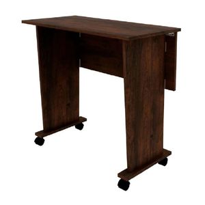 Escritorio Monet rústico Mobelart, 1 cajón, 2 patas, marrón oscuro