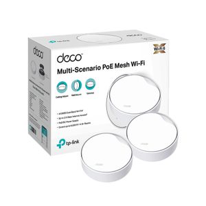 TP-Link Deco X50-PoE, WiFi 6, sistema mesh, AX3000, HomeShield, 3 Pack, red doméstica, multigigabit