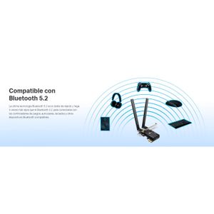 TP-Link TX55E, Wi-Fi 6, adaptador PCIe, Bluetooth 5.2, AX3000, Windows 10, perfil bajo