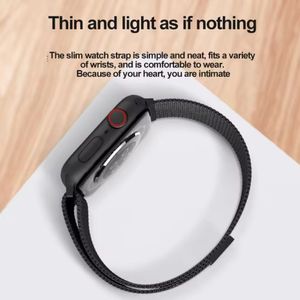 Correa Apple Watch, Milanese Loop acero, correa imantada, correa compatible series 6 al 10, Apple Watch Ultra, negro