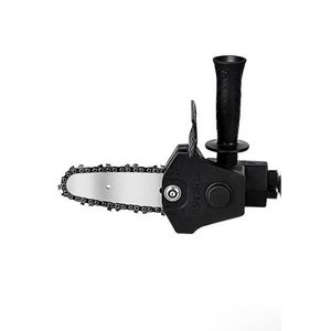 Adaptador a moto sierra para taladro 4", compatible con mandíbulas de 6-13 mm, negro