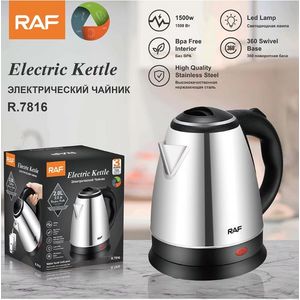 Hervidor eléctrico Ziop 1500W, capacidad 2 litros, acero inoxidable, apagado automático, base desmontable