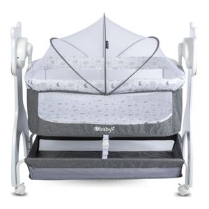 Cuna para bebé Ebaby Dulces sueños Aura, eléctrica a control, gris