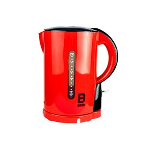 Hervidor eléctrico Basa Curve Style 1800W, 1.7 litros, base giratoria, automático, rojo