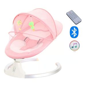 Mecedora Baby para bebé eléctrica, con control remoto, bluetooth, rosado