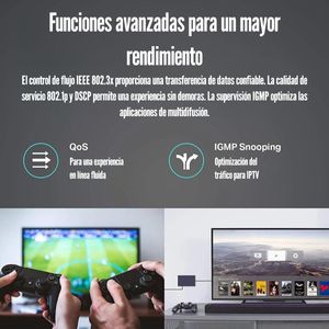 Switch TP-Link TL-SG1048 de 48 puertos Gigabit Rackmount, 1000 Mbps, negro