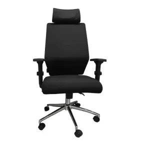 Silla ergonómica Decorplas Oslo ejecutiva, soporte lumbar regulable, inclinación, tapiz de tela, capacidad máx. 120 kg, negro