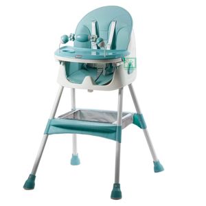 Silla de comer Ebaby Dali, asiento reclinable, bandeja extraíble, verde