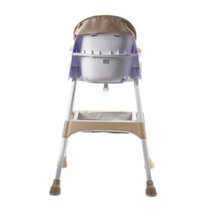 Silla de comer Stokker Baby Luna, plegable, doble bandeja, beige