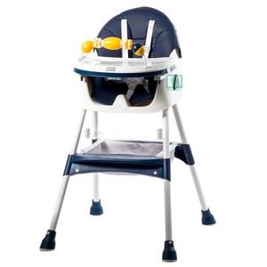 Silla de comer Ebaby Dali, asiento reclinable, juguetes interactivos, azul