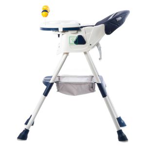 Silla de comer Ebaby Dali, asiento reclinable, juguetes interactivos, azul