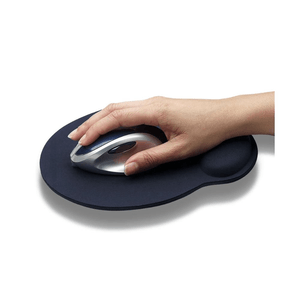 Mouse Pad base, con almohadilla en gel, diseño ergonómico, negro
