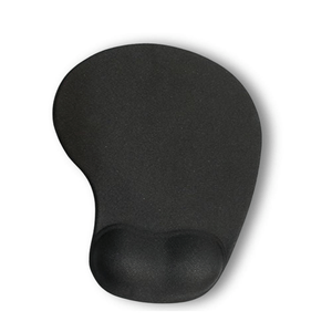 Mouse Pad base, con almohadilla en gel, diseño ergonómico, negro