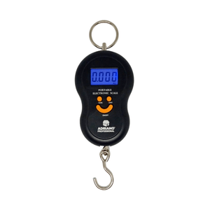 Balanza digital gramera, tipo romana 50kg para equipajes, pantalla LCD, negro