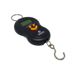 Balanza digital gramera, tipo romana 50kg para equipajes, pantalla LCD, negro