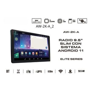 Autoradio Android 9.5" Slim 2K 4GB ram 64GB BT Wifi AIWA AW-2K-A