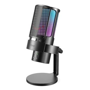 Micrófono Fifine Ampligame A8 Plus RGB 4 Patrones - Negro