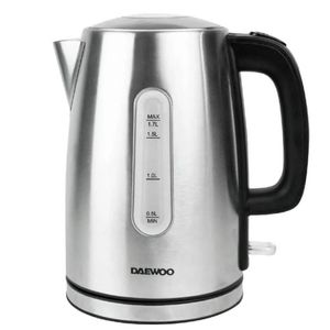 Hervidor inalámbrico Daewoo DEK-1349 1200w, 1.7 litros, inoxidable, base 360, plateado