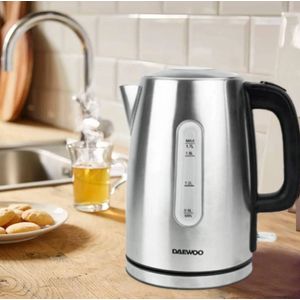 Hervidor inalámbrico Daewoo DEK-1349 1200w, 1.7 litros, inoxidable, base 360, plateado