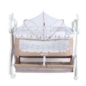 Cuna para bebé Ebaby Aura dulces sueños, eléctrica a control, bluetooth, beige