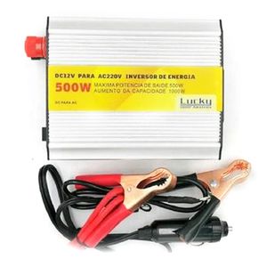 Inversor de corriente 500W auto, convierte 12V a 220V, puerto USB 5V, protección térmica y sobrecarga, ideal para dispositivos portátiles