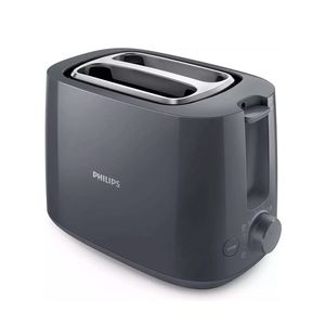 Tostadora Philips HD2581, 8 niveles, 2 panes, calienta bollos, desconexión automática, negra