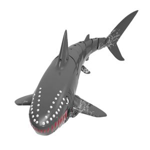 Tiburón de juguete Volantexrc con control remoto, acuático, gris